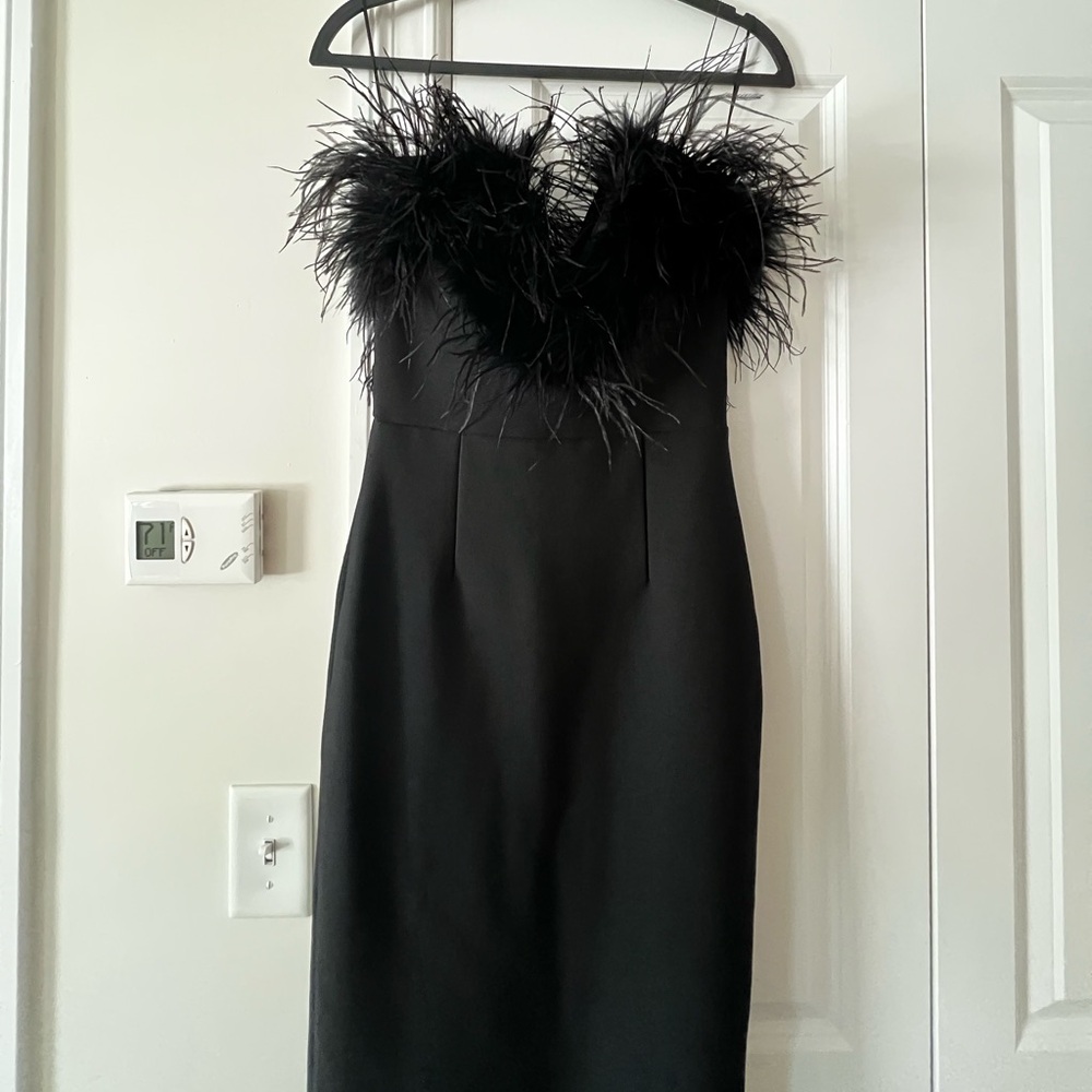 Lisa Marée Art of Silence Feathered Maxi Dress - Picture 3 of 10
